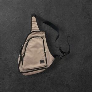 Vintage Y2K Lacoste Casual 13  Single Strap Shoulder Bag Sling Bag Taupe Retro